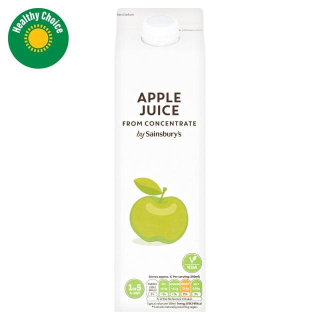 Sainsbury's Pure Apple Juice 1L - gallery image 1