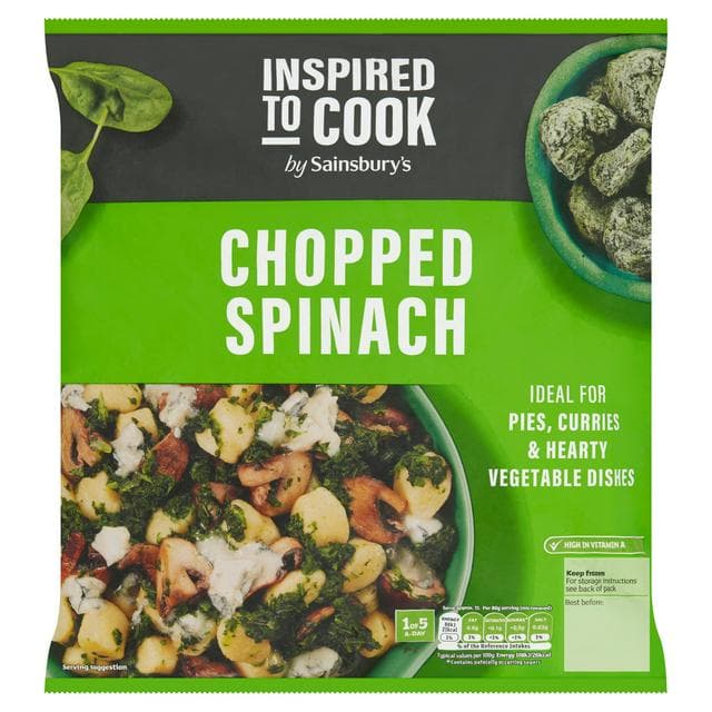 Sainsbury's Chopped Spinach 900g - gallery image 1