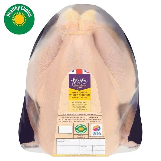 Sainsbury's British Free Range Whole Chicken (Approx. 1.25kg), Taste the Difference - gallery image 1