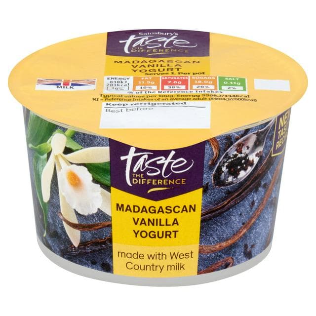 Sainsbury's West Country Madagascan Vanilla Yogurt, Taste the Difference 150g - gallery image 1