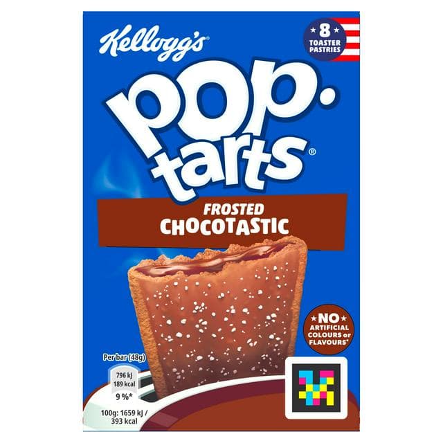 Kellogg's Pop Tarts Choctastic Breakfast Pastry Snack 8x48g - gallery image 1