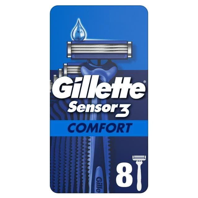 Gillette Sensor 3 Disposable Razors x8 - gallery image 1