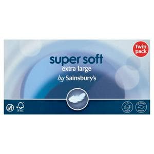 Sainsbury's 2 x 66 Sheets XL Super Soft Tissues