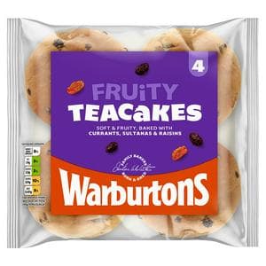 Warburtons Teacakes x4