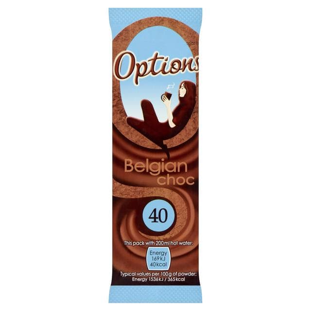 Options Instant Belgian Hot Chocolate Drink 11g - gallery image 1