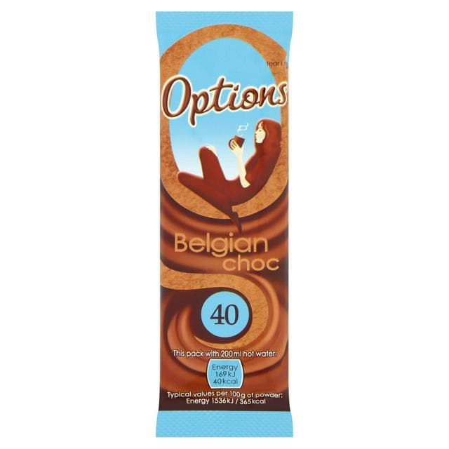 Options Instant Belgian Hot Chocolate Drink 11g - gallery image 1