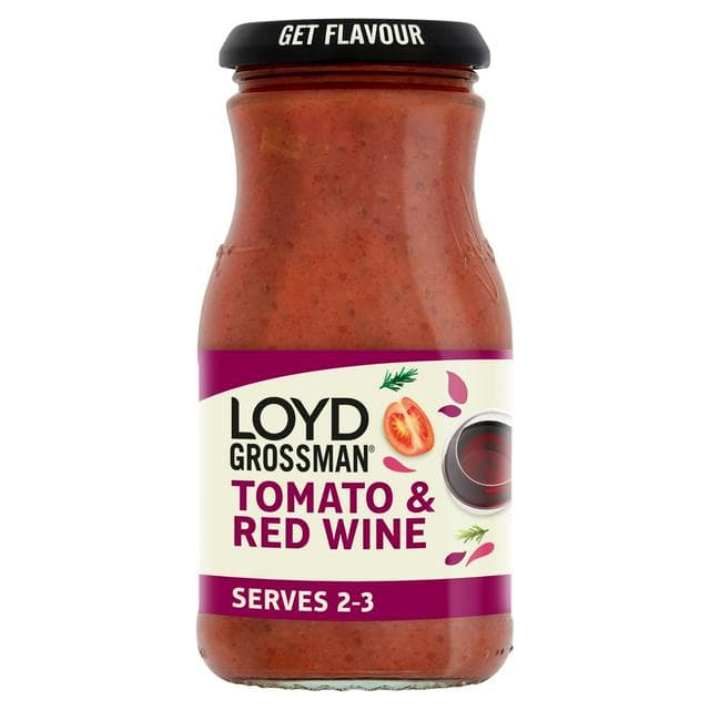 Loyd Grossman Pasta Sauce, Tomato & Red Wine 350g - gallery image 1
