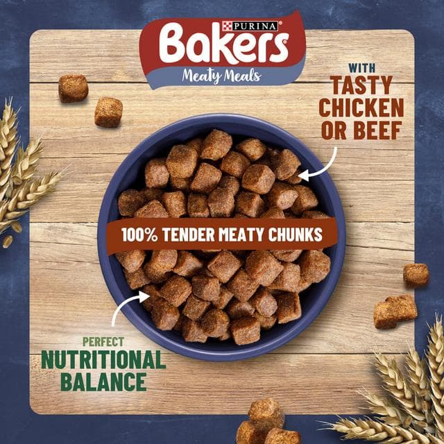 Bakers Meaty Meals Adult Dry Dog Food Beef 2.7kg - gallery image 3