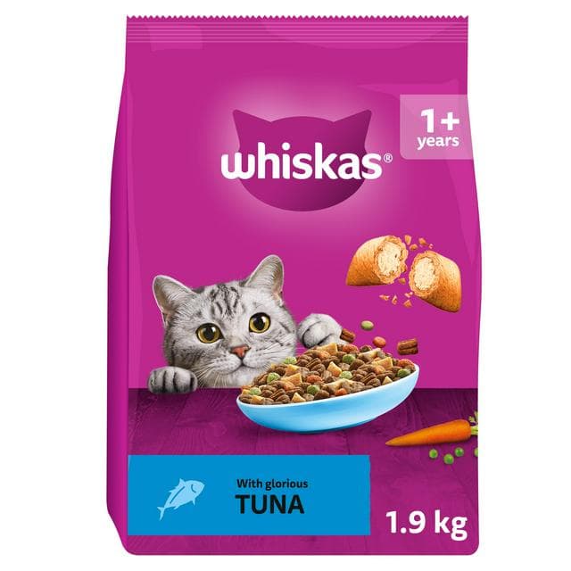 Whiskas 1+ Tuna Complete Adult Dry Cat Food 1.9kg - gallery image 1