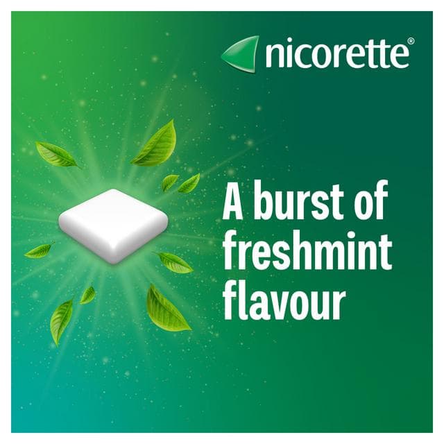 Nicorette Freshmint Gum Pieces Quit Smoking Aid x105 2mg - gallery image 3