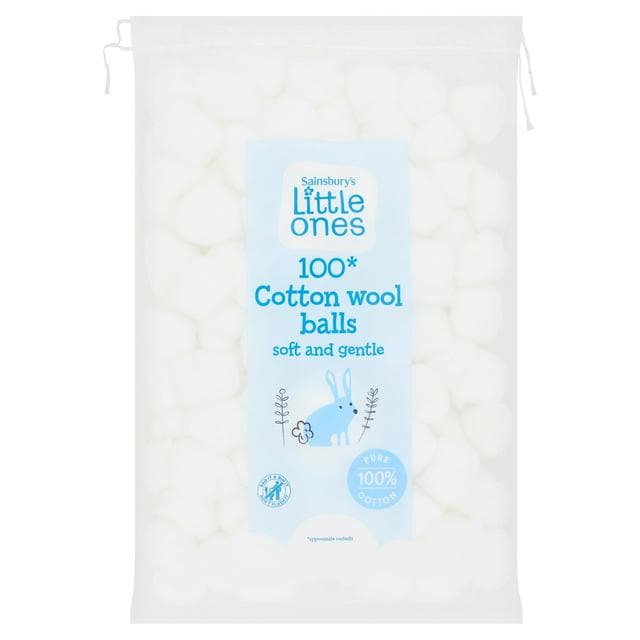 Sainsbury's Little Ones Cotton Wool Balls x100 - gallery image 1