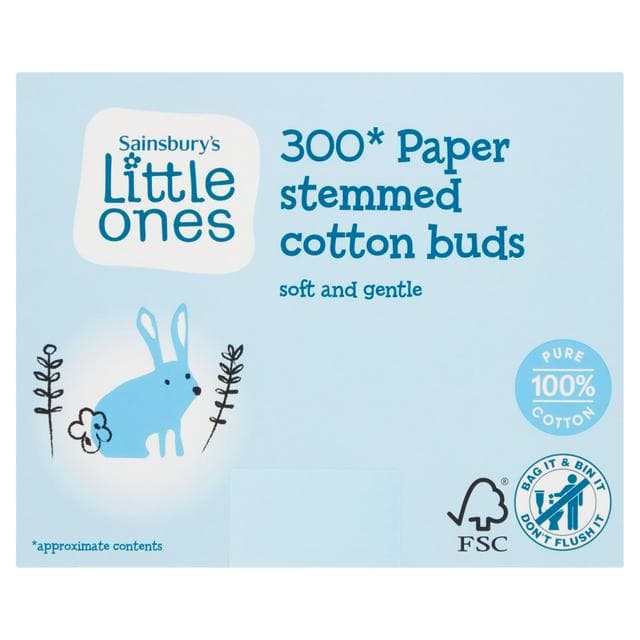 Sainsbury's Little Ones Cotton Buds Paper Stemmed x300 - gallery image 1