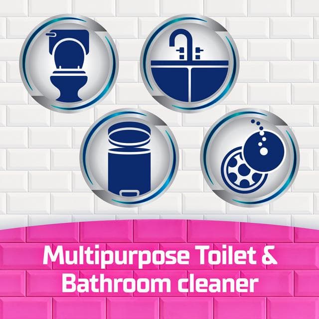 Domestos Pink Power Thick Bleach Toilet & Multipurpose Cleaner 750ml - gallery image 6