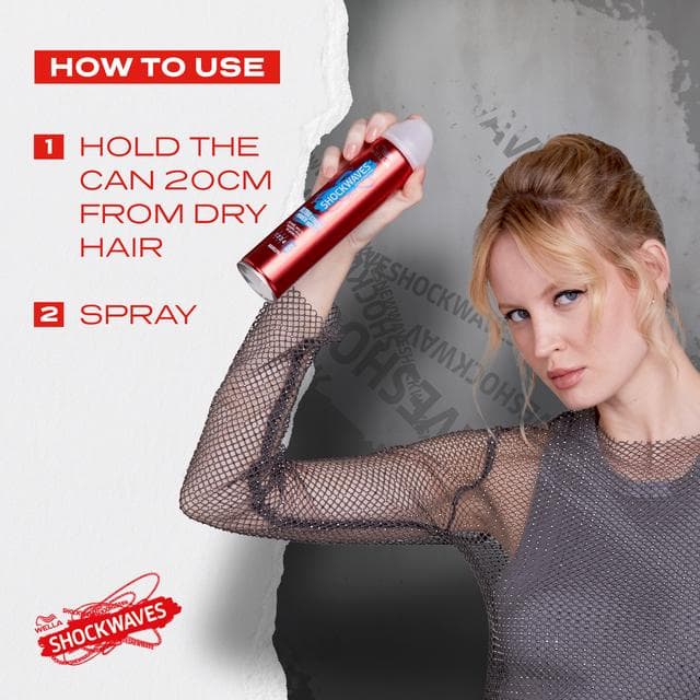 Wella Shockwaves Ultra Strong Power Hold Hairspray 250ml - gallery image 3