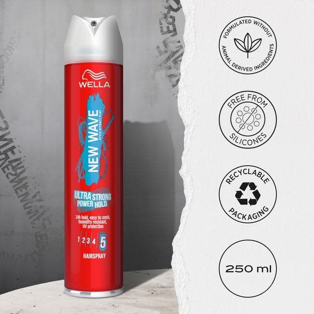 Wella Shockwaves Ultra Strong Power Hold Hairspray 250ml - gallery image 5