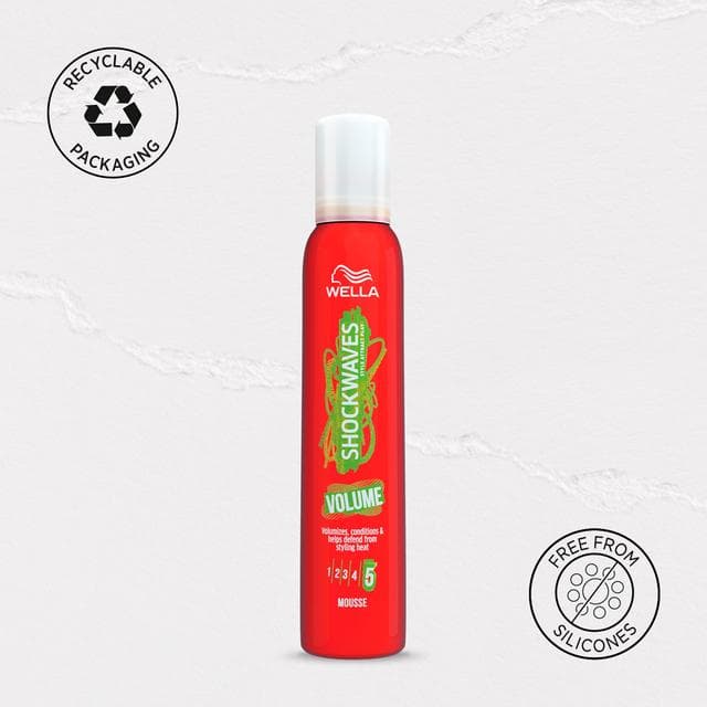Wella Shockwaves Volume Mousse 200ml - gallery image 5
