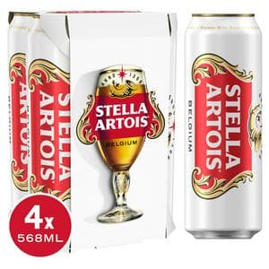 Stella Artois Premium Lager Pint Cans 4x568ml
