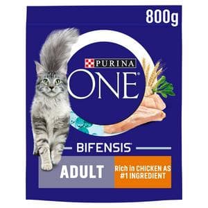 Purina One Adult Dry Cat Food Chicken & Wholegrains 800g