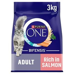 Purina One Adult Dry Cat Food Salmon & Wholegrain 3kg