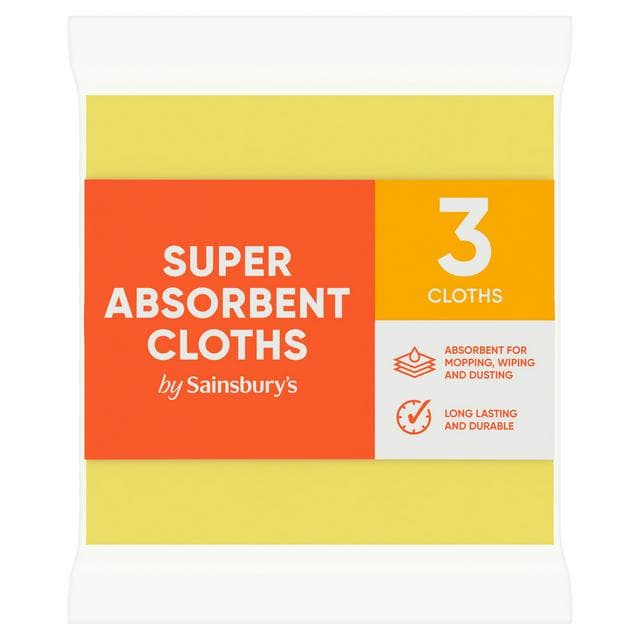 Sainsbury's Super Absorbent Cloths x3 - gallery image 1