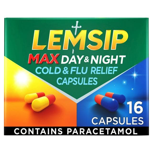 Lemsip 16 Max Day & Night Cold & Flu Relief Capsules - gallery image 1