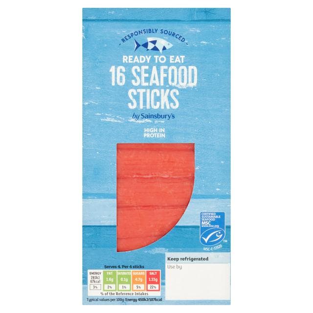 Sainsbury's MSC Seafood Sticks x16 250g - gallery image 1