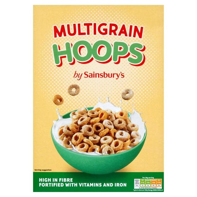 Sainsbury's Multigrain Hoops Cereal 375g - gallery image 1
