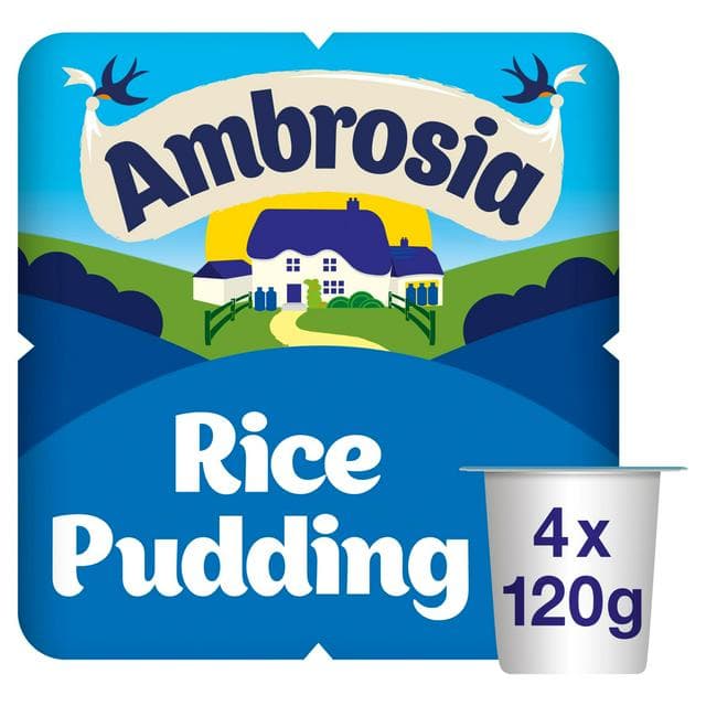 Ambrosia 4 x 120g Rice Pudding Dessert Snack Pots - gallery image 1