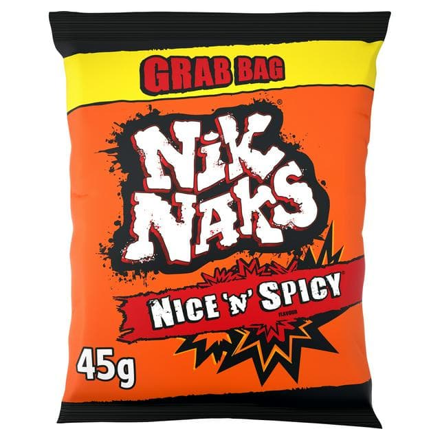 Nik Naks Nice N Spicy Grab Bag Crisps 45g - gallery image 1