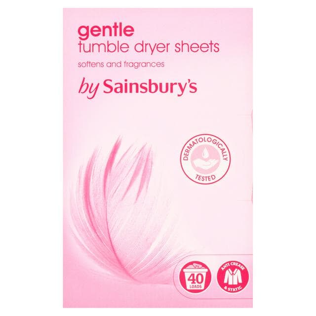 Sainsbury's Gentle Tumble Dryer Sheets Loads x40 - gallery image 1