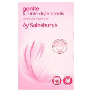 Sainsbury's Gentle Tumble Dryer Sheets Loads x40
