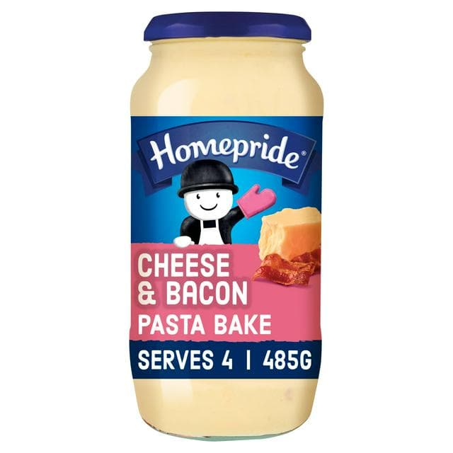 Homepride Cheese & Bacon Pasta Bake Sauce 485g - gallery image 1