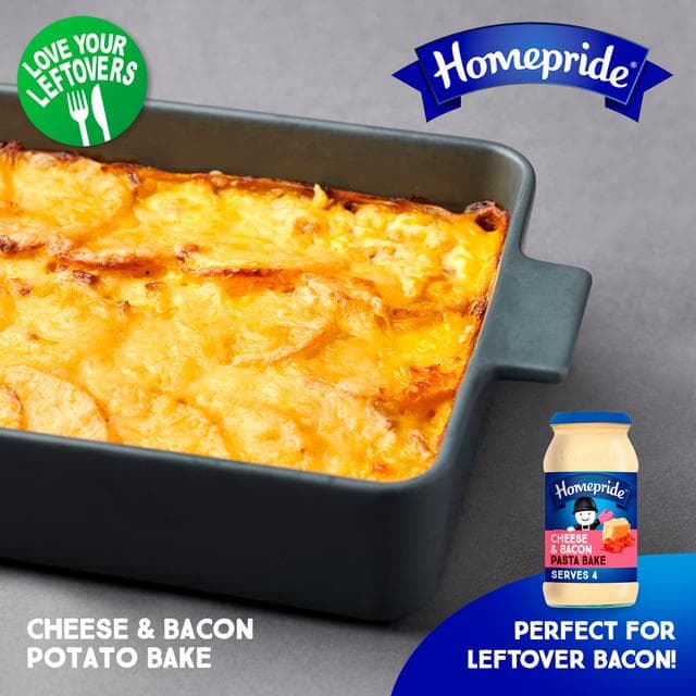 Homepride Cheese & Bacon Pasta Bake Sauce 485g - gallery image 3