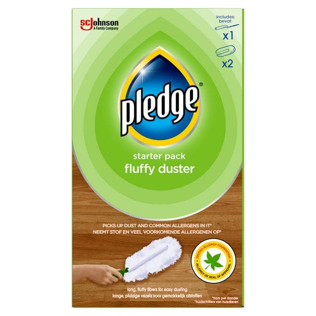 Pledge Dust It Fluffy Duster Starter Pack 1 Handle & 2 Refills - gallery image 1