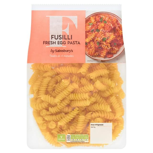 Sainsbury's Fresh Egg Fusilli 500g - gallery image 1