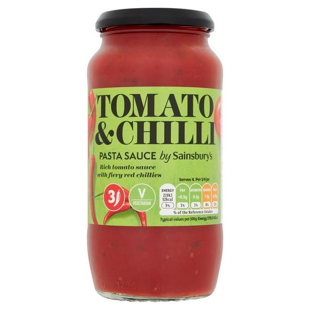Sainsbury's Pasta Sauce, Tomato & Chilli 500g - gallery image 1