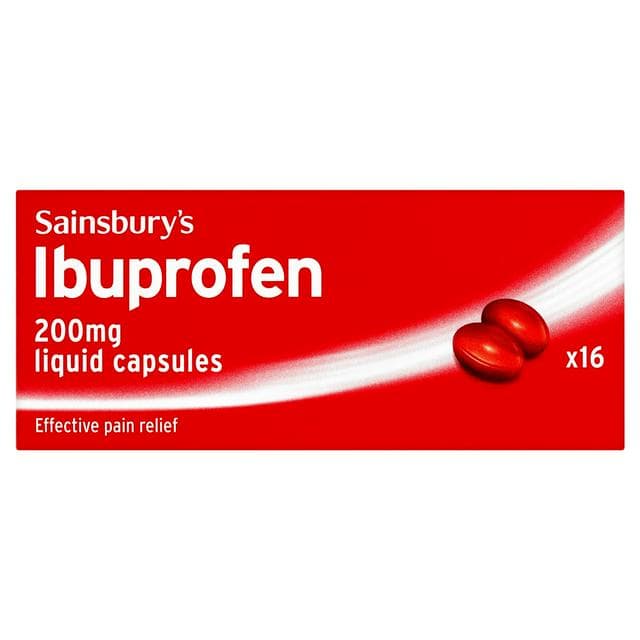 Sainsbury's Ibuprofen Liquid Capsules 200mg x16 - gallery image 1