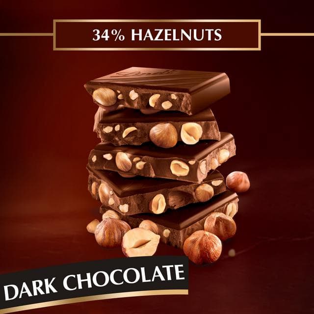 Lindt Les Grandes Dark Chocolate Hazelnut Bar 150g - gallery image 3