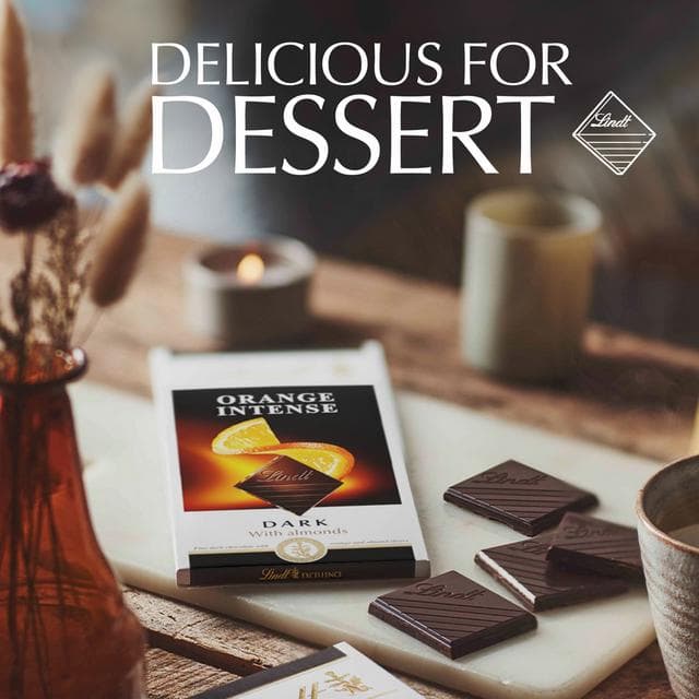 Lindt 100g Excellence Dark Orange Almonds Chocolate Bar - gallery image 3