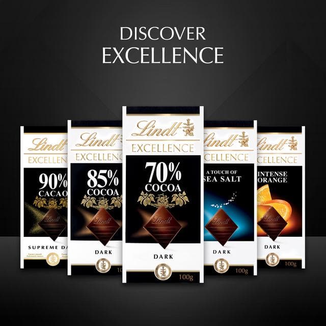 Lindt 100g Excellence Dark Orange Almonds Chocolate Bar - gallery image 6