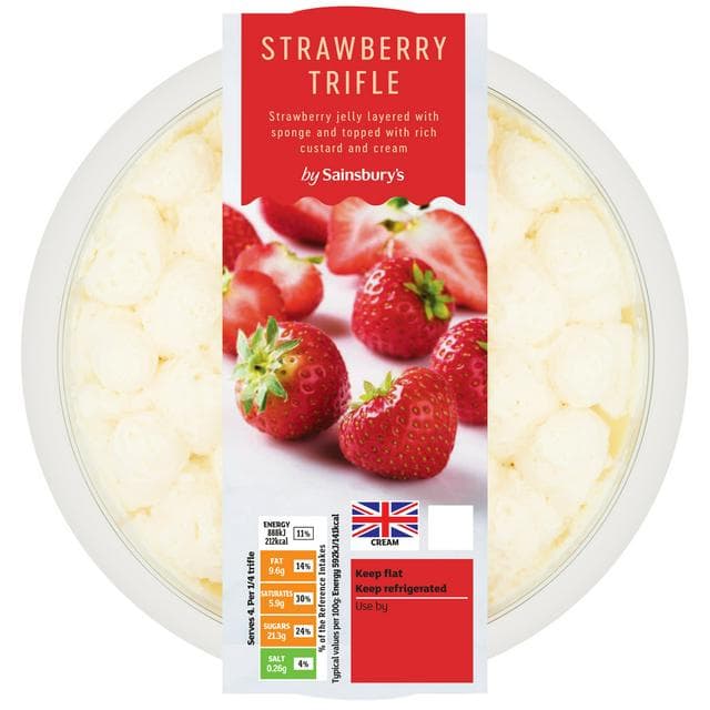 Sainsbury's Strawberry Trifle Dessert 600g - gallery image 1