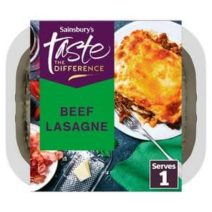 Sainsbury's Beef Lasagne Ready Meal For 1, Taste the Difference 400g