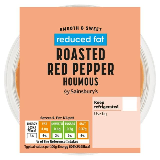 Sainsbury's Red Pepper Houmous, Be Good To Yourself 200g - gallery image 1