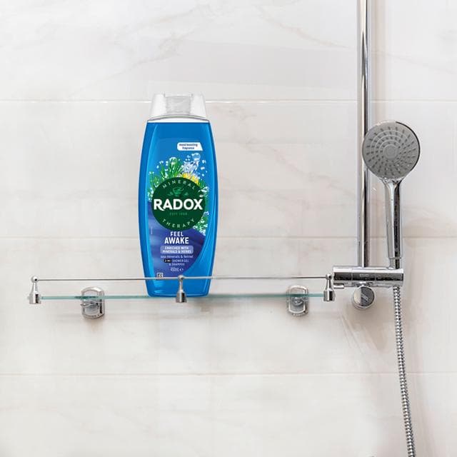 Radox 450ml Feel Awake Sea Minerals 2 in 1 Shower Gel & Shampoo - gallery image 4