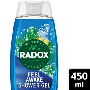 Radox 450ml Feel Awake Sea Minerals 2 in 1 Shower Gel & Shampoo