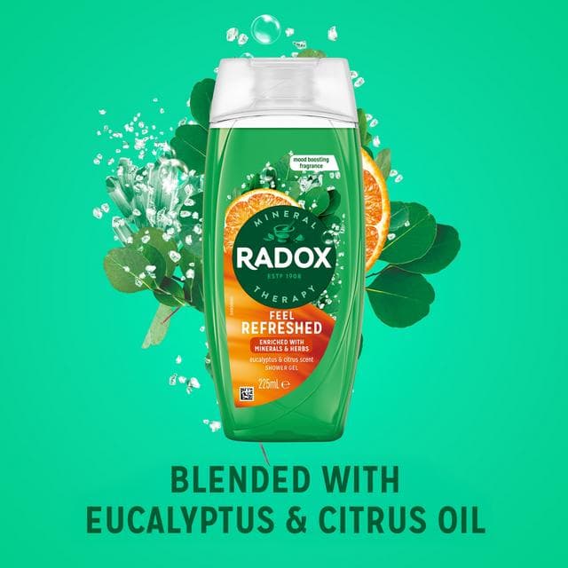 Radox Feel Refreshed Shower Gel Eucalyptus & Citrus Body Wash 225ml - gallery image 2
