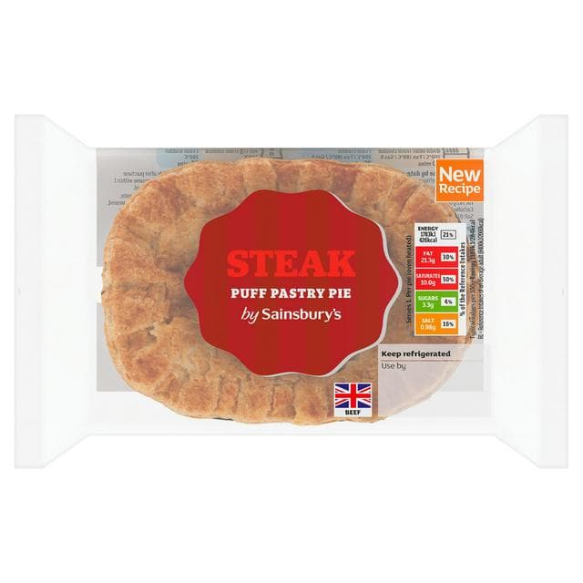 Sainsbury's Steak Puff Pastry Pie 150g - gallery image 1