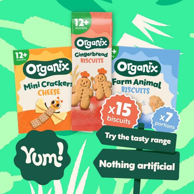 Organix Gingerbread Men Biscuits Toddler Snacks 12 months+ 135g - gallery image 4