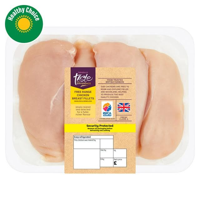 Sainsbury's (Approx. 590g) British Free Range Chicken Breast Fillets, Taste the Difference - gallery image 1