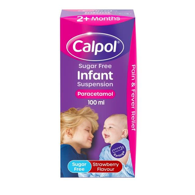 Calpol Infant 100ml Sugar Free 2 + Months Oral Suspension Paracetamol - gallery image 1